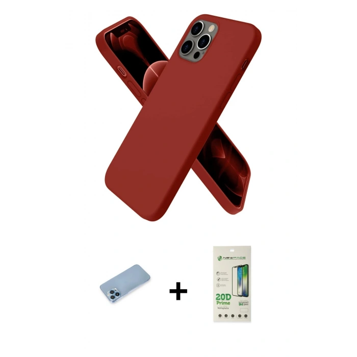 MARSİLYAN™- iPhone 12 Pro Max Kılıf Kozmos Yansıma Özel Seri - Siyah 20D Premium Cam Ekran Koruyucu + Shine Kamera Lens Koruma Cam - MI