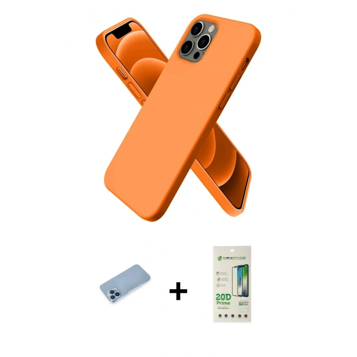 MARSİLYAN™- iPhone 12 Pro Max Kılıf Kozmos Yansıma Özel Seri - Siyah 20D Premium Cam Ekran Koruyucu + Shine Kamera Lens Koruma Cam - MI