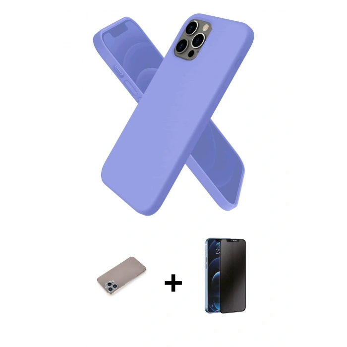 MARSİLYAN™- iPhone 12 Pro Max Kılıf Kozmos Yansıma Özel Seri - Siyah 3D Antistatik Hayalet Cam Ekran Koruyucu + Shine Kamera Lens Koruma Cam - SABE