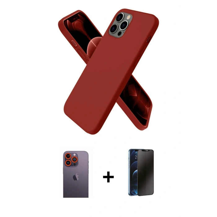 MARSİLYAN™- iPhone 12 Pro Max Kılıf Kozmos Yansıma Özel Seri - Siyah 3D Antistatik Hayalet Cam Ekran Koruyucu + Neon Fosforlu Kamera Lens - TU