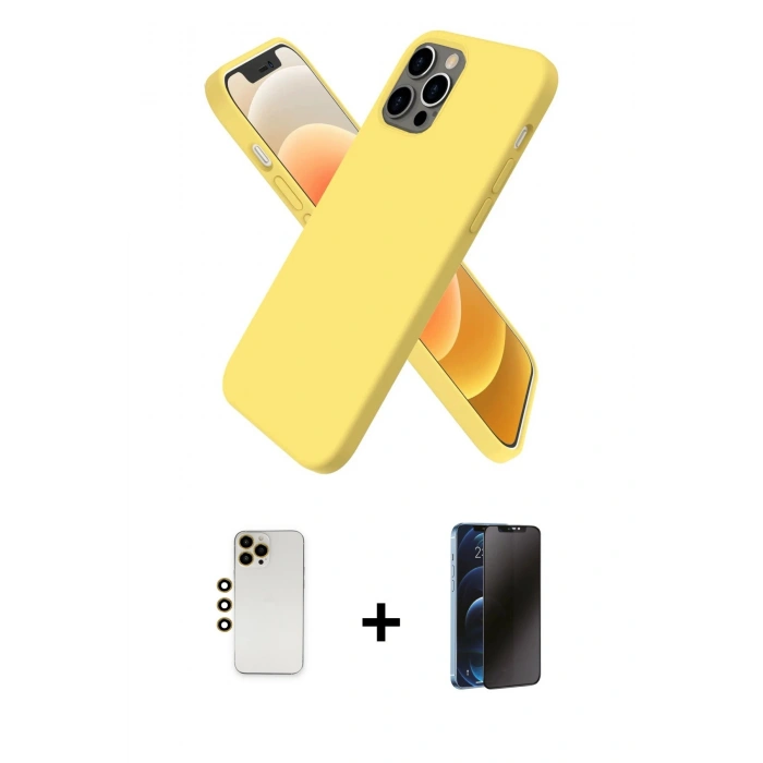 MARSİLYAN™- iPhone 12 Pro Max Kılıf Kozmos Yansıma Özel Seri - Siyah 3D Antistatik Hayalet Cam Ekran Koruyucu + Shine Kamera Lens - GD