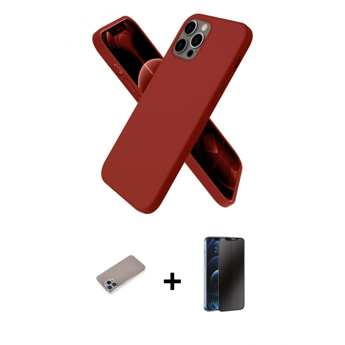 MARSİLYAN™- iPhone 12 Pro Max Kılıf Kozmos Yansıma Özel Seri - Siyah 3D Antistatik Hayalet Cam Ekran Koruyucu + Shine Kamera Lens Koruma Cam - SABE