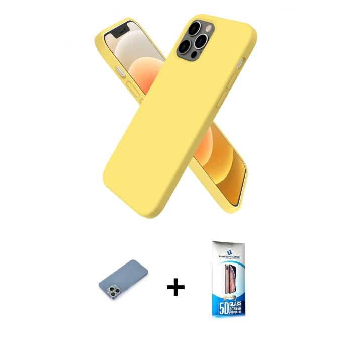 MARSİLYAN™- iPhone 12 Pro Max Kılıf Kozmos Yansıma Özel Seri - Siyah 5D Eko Cam Ekran Koruyucu + Shine Kamera Lens Koruma Cam - GS