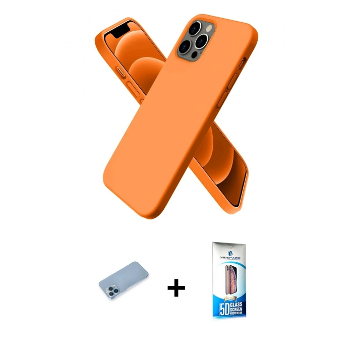 MARSİLYAN™- iPhone 12 Pro Max Kılıf Kozmos Yansıma Özel Seri - Siyah 5D Eko Cam Ekran Koruyucu + Shine Kamera Lens Koruma Cam - MI