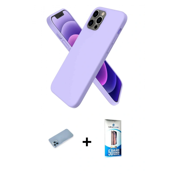 MARSİLYAN™- iPhone 12 Pro Max Kılıf Kozmos Yansıma Özel Seri - Siyah 5D Eko Cam Ekran Koruyucu + Shine Kamera Lens Koruma Cam - MI