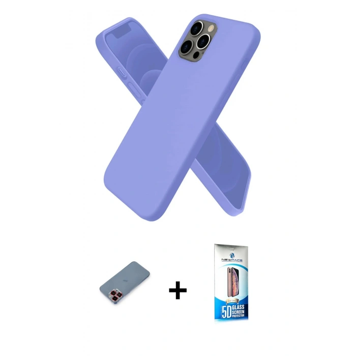 MARSİLYAN™- iPhone 12 Pro Max Kılıf Kozmos Yansıma Özel Seri - Siyah 5D Eko Cam Ekran Koruyucu + Metal Kamera Lens Koruma Cam - KI