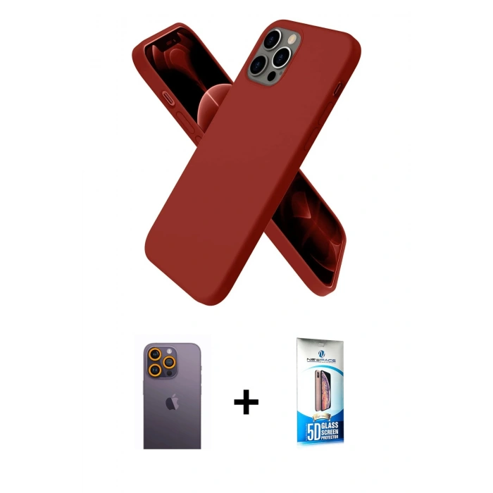 MARSİLYAN™- iPhone 12 Pro Max Kılıf Kozmos Yansıma Özel Seri - Siyah 5D Eko Cam Ekran Koruyucu + Neon Fosforlu Kamera Lens - SI