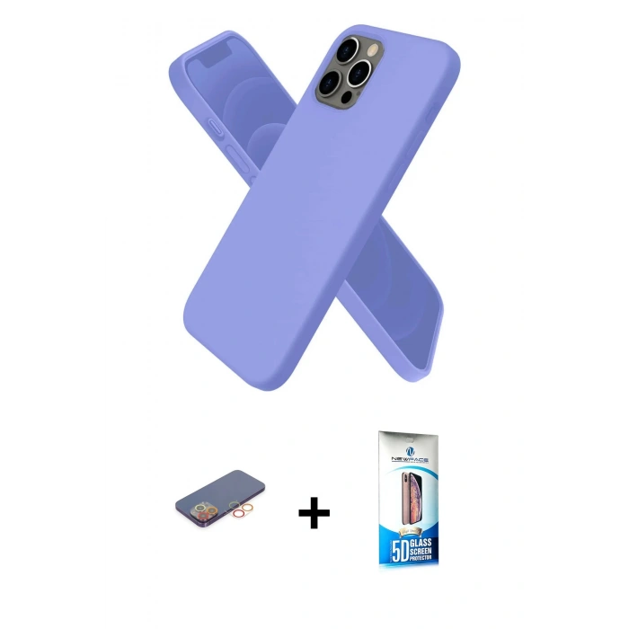 MARSİLYAN™- iPhone 12 Pro Max Kılıf Kozmos Yansıma Özel Seri - Siyah 5D Eko Cam Ekran Koruyucu + Renkli Kamera Lens Koruma Cam - TU