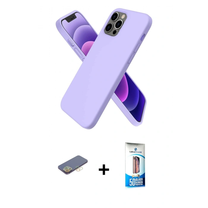 MARSİLYAN™- iPhone 12 Pro Max Kılıf Kozmos Yansıma Özel Seri - Siyah 5D Eko Cam Ekran Koruyucu + Renkli Kamera Lens Koruma Cam - SI