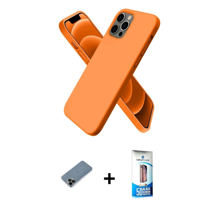 MARSİLYAN™- iPhone 12 Pro Max Kılıf Kozmos Yansıma Özel Seri - Siyah 5D Eko Cam Ekran Koruyucu + Shine Kamera Lens Koruma Cam - SH