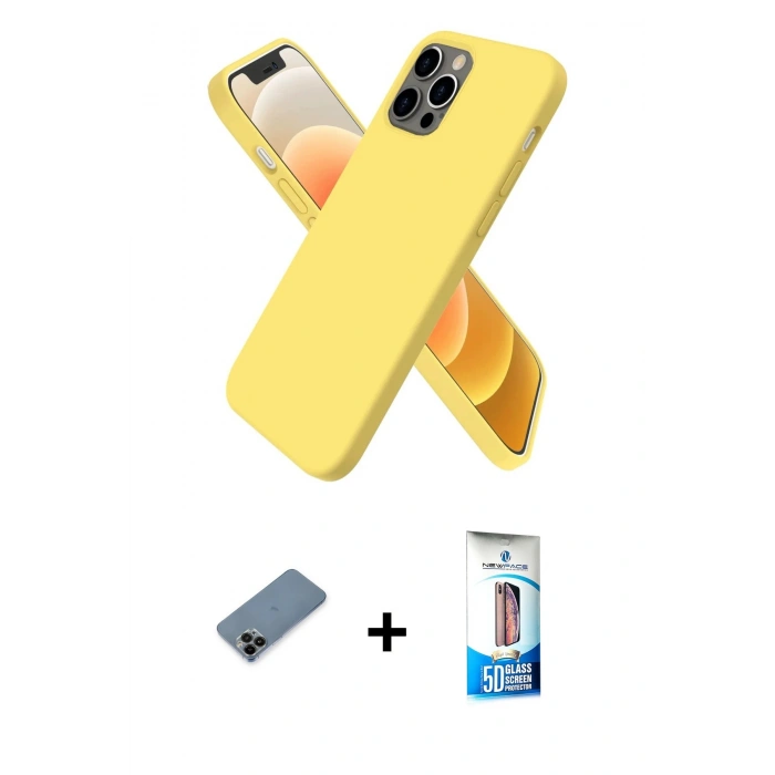 MARSİLYAN™- iPhone 12 Pro Max Kılıf Kozmos Yansıma Özel Seri - Siyah 5D Eko Cam Ekran Koruyucu + Shine Kamera Lens Koruma Cam - SH