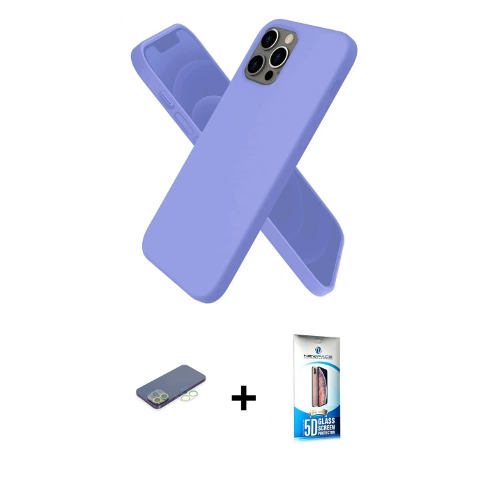 MARSİLYAN™- iPhone 12 Pro Max Kılıf Kozmos Yansıma Özel Seri - Siyah 5D Eko Cam Ekran Koruyucu + Renkli Kamera Lens Koruma Cam - YL
