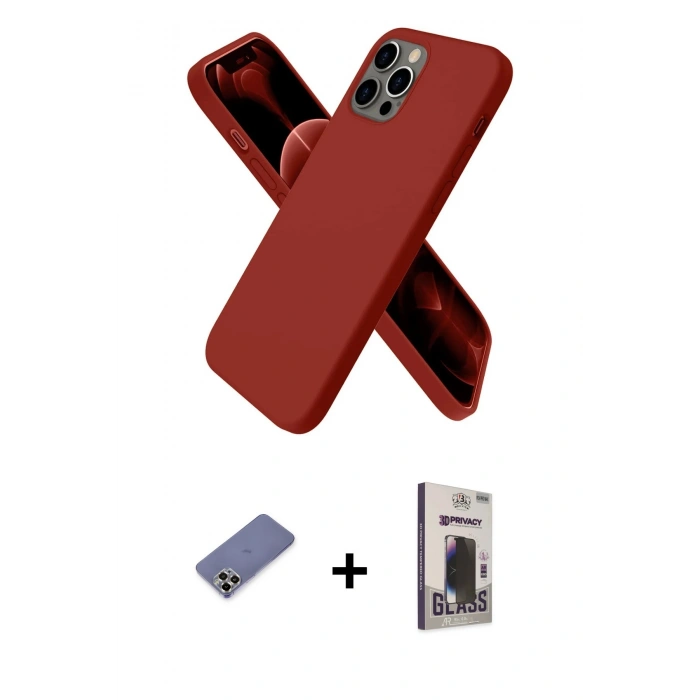 MARSİLYAN™- iPhone 12 Pro Max Kılıf Kozmos Yansıma Özel Seri - Siyah Bilvis Hayalet Cam Ekran Koruyucu + Metal Kamera Lens Koruma Cam - GD