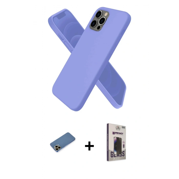 MARSİLYAN™- iPhone 12 Pro Max Kılıf Kozmos Yansıma Özel Seri - Siyah Bilvis Hayalet Cam Ekran Koruyucu + Shine Kamera Lens Koruma Cam - GD