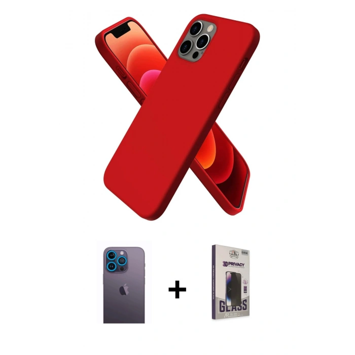 MARSİLYAN™- iPhone 12 Pro Max Kılıf Kozmos Yansıma Özel Seri - Siyah Bilvis Hayalet Cam Ekran Koruyucu + Neon Fosforlu Kamera Lens - MI