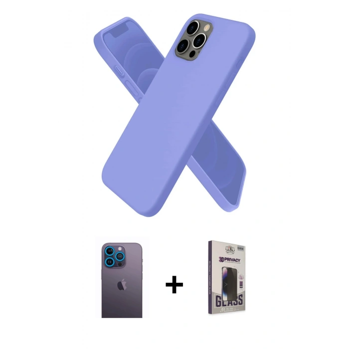 MARSİLYAN™- iPhone 12 Pro Max Kılıf Kozmos Yansıma Özel Seri - Siyah Bilvis Hayalet Cam Ekran Koruyucu + Neon Fosforlu Kamera Lens - MI