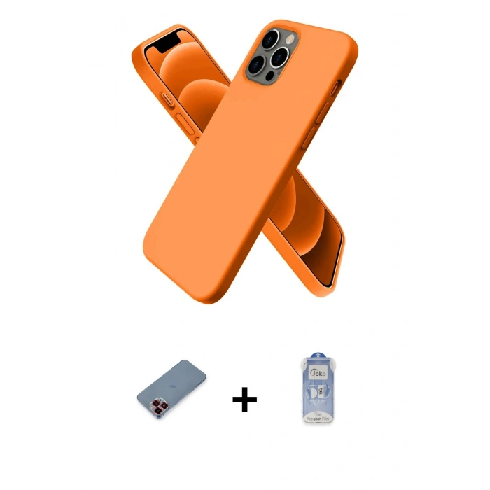 MARSİLYAN™- iPhone 12 Pro Max Kılıf Kozmos Yansıma Özel Seri - Siyah Joko Magic 5D Cam + Metal Kamera Lens Koruma Cam - KI