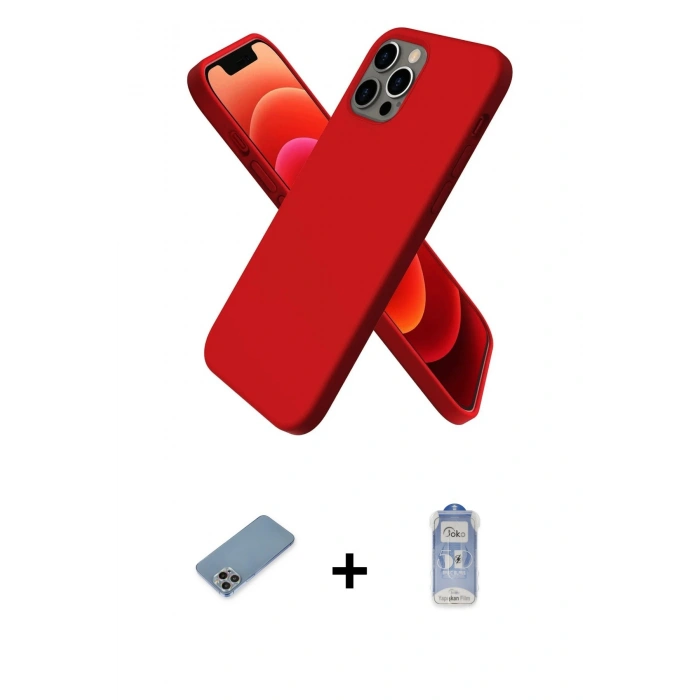 MARSİLYAN™- iPhone 12 Pro Max Kılıf Kozmos Yansıma Özel Seri - Siyah Joko Magic 5D Cam + Shine Kamera Lens Koruma Cam - GI