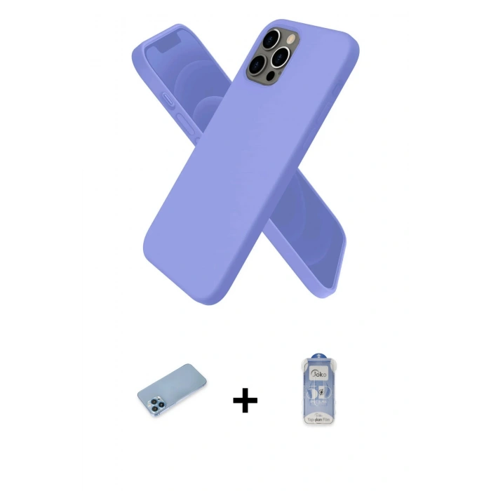 MARSİLYAN™- iPhone 12 Pro Max Kılıf Kozmos Yansıma Özel Seri - Siyah Joko Magic 5D Cam + Shine Kamera Lens Koruma Cam - MI