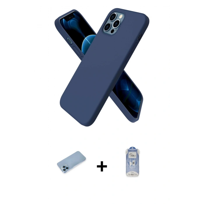 MARSİLYAN™- iPhone 12 Pro Max Kılıf Kozmos Yansıma Özel Seri - Siyah Joko Magic 5D Cam + Shine Kamera Lens Koruma Cam - MI