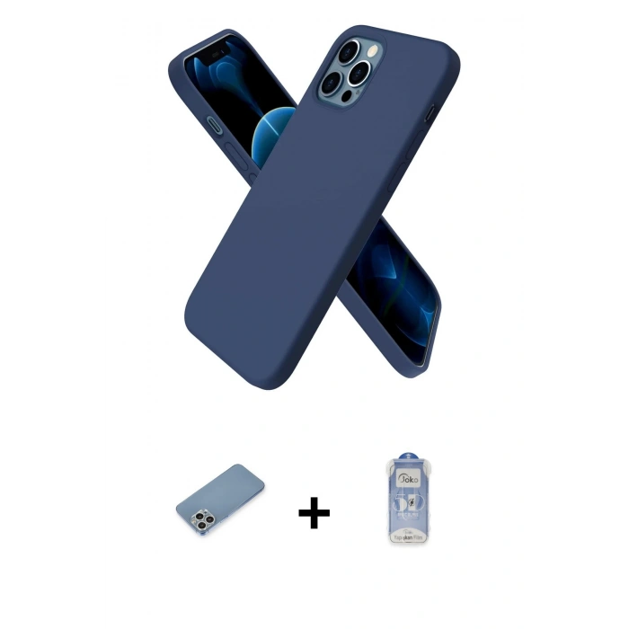 MARSİLYAN™- iPhone 12 Pro Max Kılıf Kozmos Yansıma Özel Seri - Siyah Joko Magic 5D Cam + Shine Kamera Lens Koruma Cam - GS