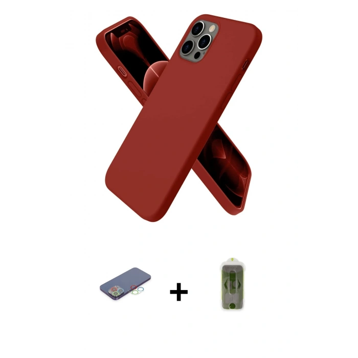 MARSİLYAN™- iPhone 12 Pro Max Kılıf Kozmos Yansıma Özel Seri - Siyah Joko Magic 5D Hayalet Cam + Renkli Kamera Lens Koruma Cam - MI