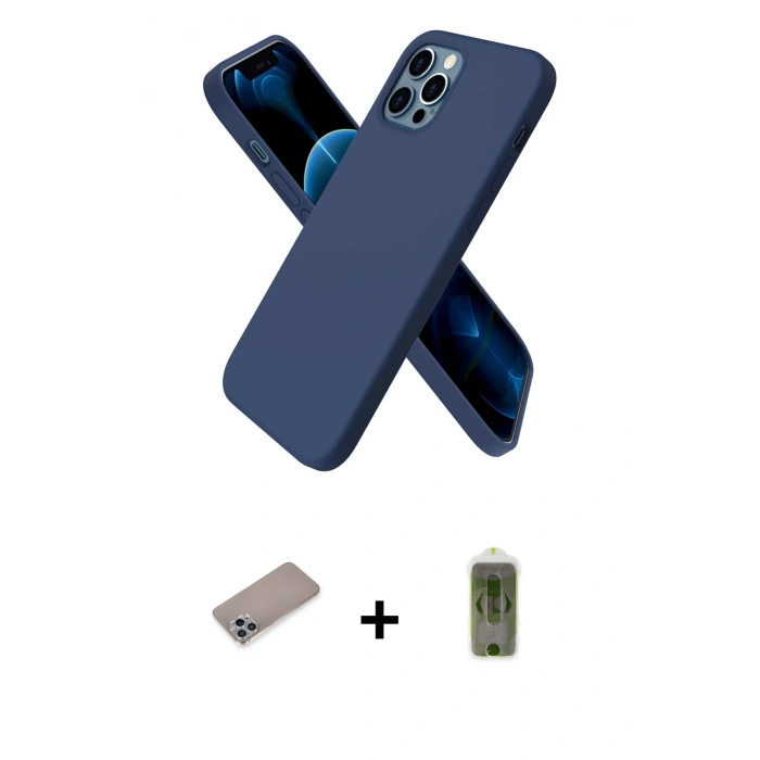 MARSİLYAN™- iPhone 12 Pro Max Kılıf Kozmos Yansıma Özel Seri - Siyah Joko Magic 5D Hayalet Cam + Shine Kamera Lens Koruma Cam - SABE