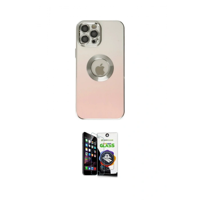 MARSİLYAN™- iPhone 12 Pro Max Kılıf Kutup Yansıma Özel Seri - Şeffaf Temperli Cam Ekran Koruyucu