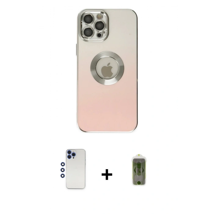 MARSİLYAN™- iPhone 12 Pro Max Kılıf Kutup Yansıma Özel Seri - Siyah Joko Magic 5D Hayalet Cam + Shine Kamera Lens - LT