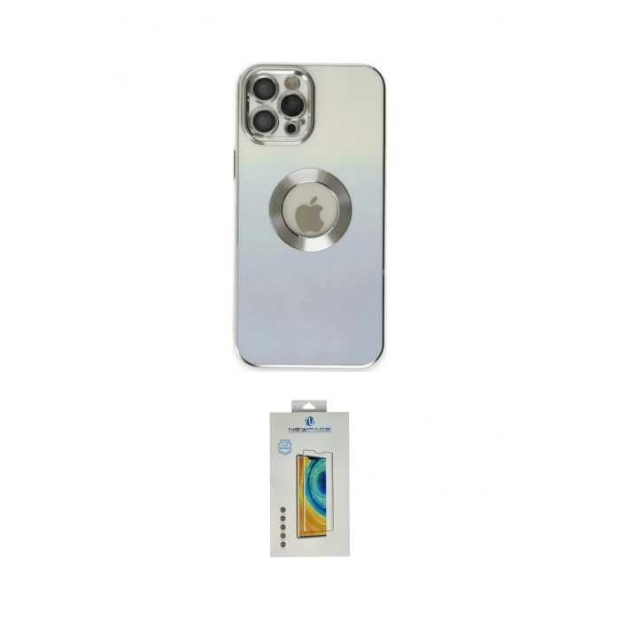 MARSİLYAN™- iPhone 12 Pro Max Kılıf Kutup Yansıma Özel Seri - Siyah Polymer Nano Ekran Koruyucu