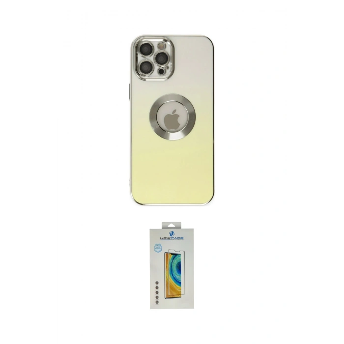 MARSİLYAN™- iPhone 12 Pro Max Kılıf Kutup Yansıma Özel Seri - Siyah Polymer Nano Ekran Koruyucu