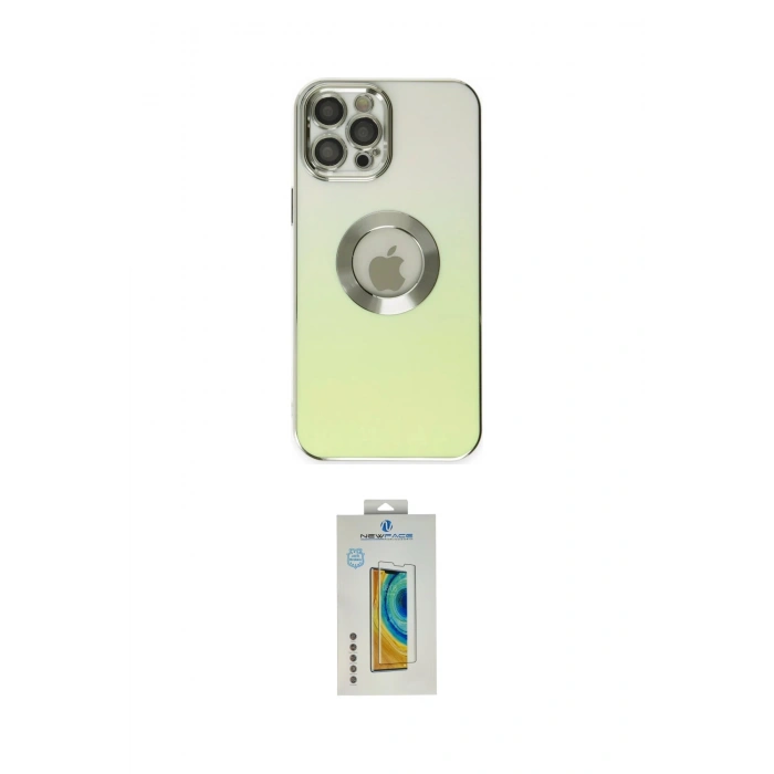 MARSİLYAN™- iPhone 12 Pro Max Kılıf Kutup Yansıma Özel Seri - Siyah Polymer Nano Ekran Koruyucu