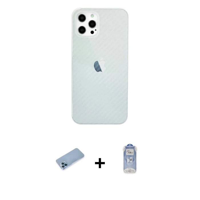 MARSİLYAN™- iPhone 12 Pro Max Kılıf Nova Çizgi - Siyah Joko Magic 5D Cam + Shine Kamera Lens Koruma Cam - MI