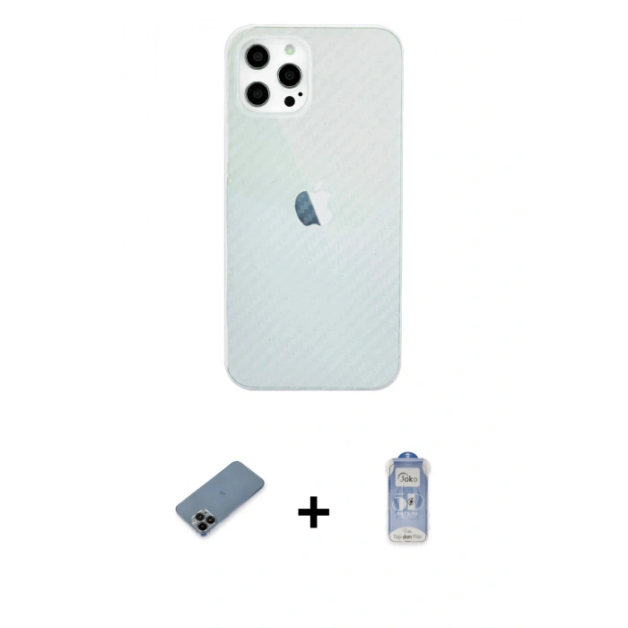 MARSİLYAN™- iPhone 12 Pro Max Kılıf Nova Çizgi - Siyah Joko Magic 5D Cam + Shine Kamera Lens Koruma Cam - SH