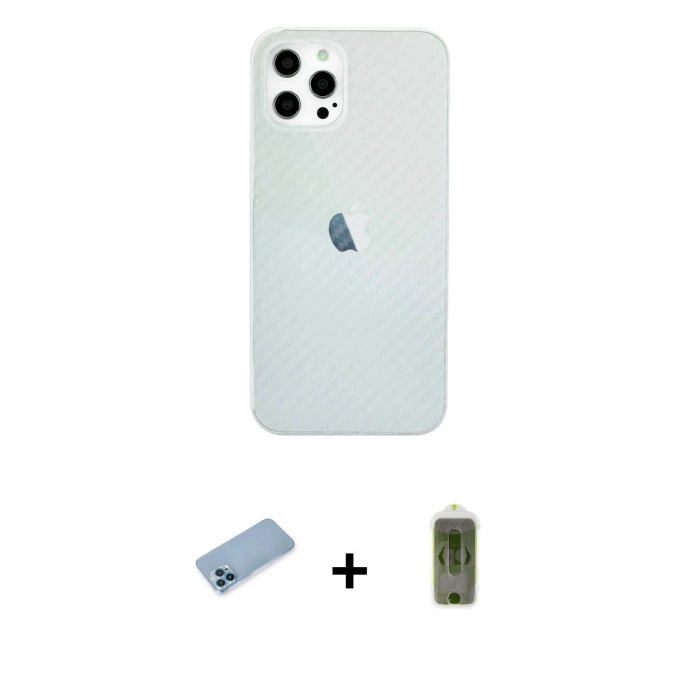 MARSİLYAN™- iPhone 12 Pro Max Kılıf Nova Çizgi - Siyah Joko Magic 5D Hayalet Cam + Shine Kamera Lens Koruma Cam - MI