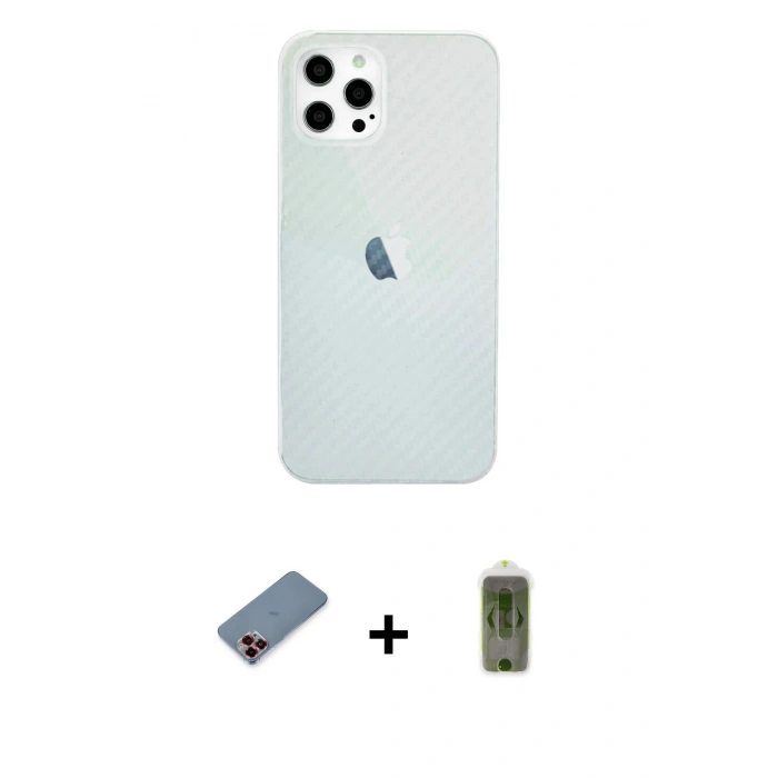 MARSİLYAN™- iPhone 12 Pro Max Kılıf Nova Çizgi - Siyah Joko Magic 5D Hayalet Cam + Metal Kamera Lens Koruma Cam - KI