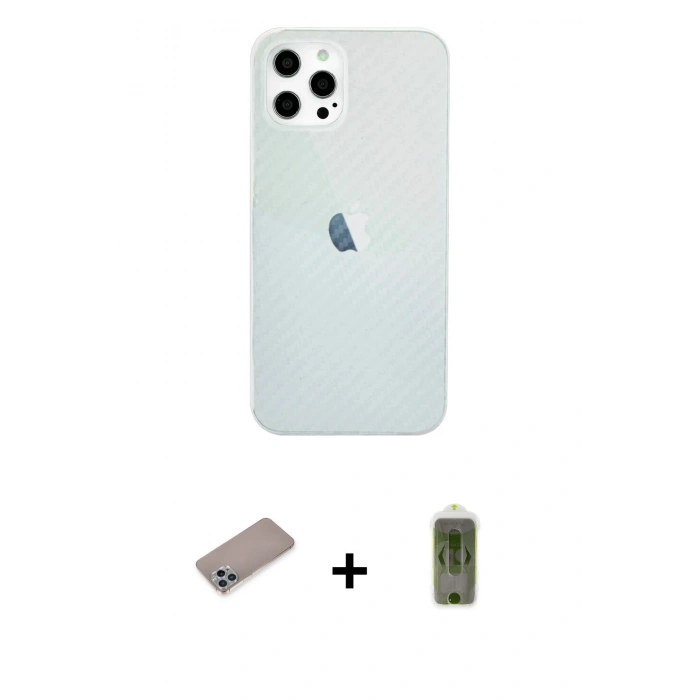 MARSİLYAN™- iPhone 12 Pro Max Kılıf Nova Çizgi - Siyah Joko Magic 5D Hayalet Cam + Shine Kamera Lens Koruma Cam - SABE