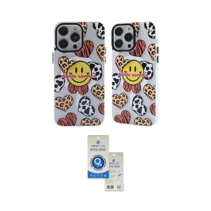 MARSİLYAN™- iPhone 12 Pro Max Kılıf Nova Doku Koleksiyonu - Şeffaf Royal Nano Ekran Koruyucu