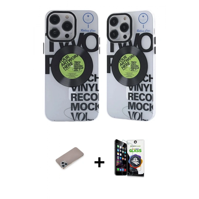 MARSİLYAN™- iPhone 12 Pro Max Kılıf Nova Doku Koleksiyonu - Şeffaf Temperli Cam Ekran Koruyucu + Shine Kamera Lens Koruma Cam - SABE
