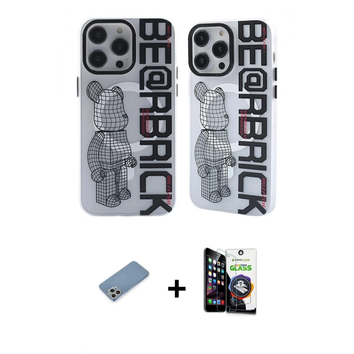 MARSİLYAN™- iPhone 12 Pro Max Kılıf Nova Doku Koleksiyonu - Şeffaf Temperli Cam Ekran Koruyucu + Shine Kamera Lens Koruma Cam - GS
