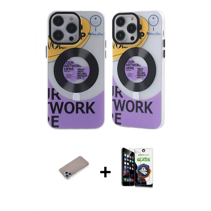 MARSİLYAN™- iPhone 12 Pro Max Kılıf Nova Doku Koleksiyonu - Şeffaf Temperli Cam Ekran Koruyucu + Shine Kamera Lens Koruma Cam - SABE
