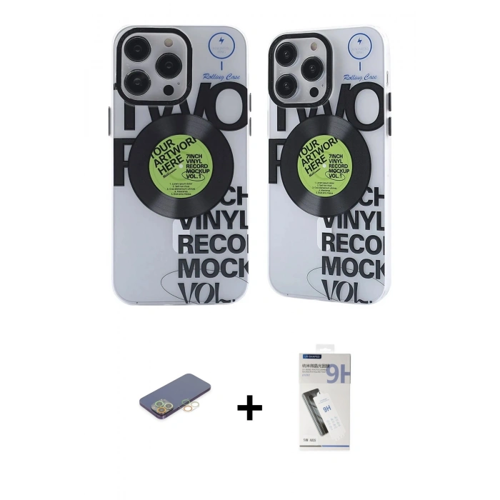 MARSİLYAN™- iPhone 12 Pro Max Kılıf Nova Doku Koleksiyonu - Şeffaf Uv Polymer Nano Ekran Koruyucu + Renkli Kamera Lens Koruma Cam - SI