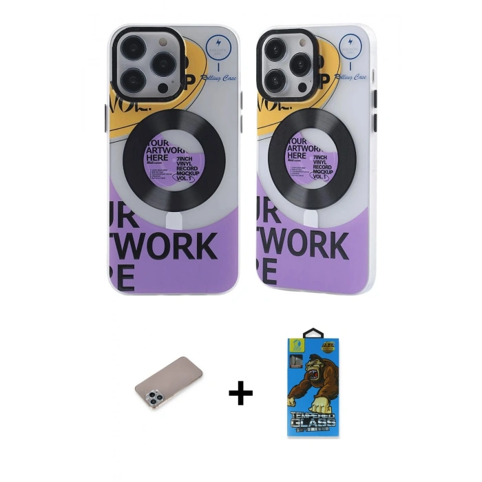 MARSİLYAN™- iPhone 12 Pro Max Kılıf Nova Doku Koleksiyonu - Siyah 18D Cam Ekran Koruyucu + Sierra Blue Shine Kamera Lens Koruma Cam