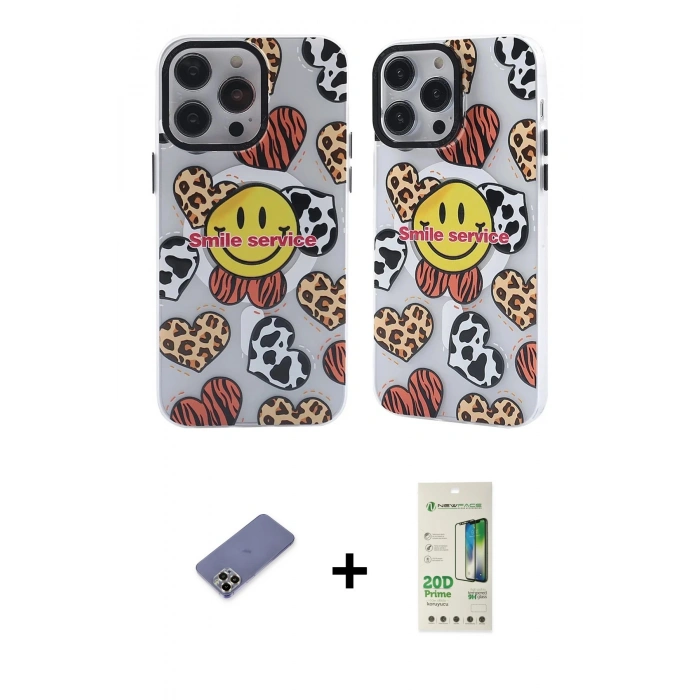 MARSİLYAN™- iPhone 12 Pro Max Kılıf Nova Doku Koleksiyonu - Siyah 20D Premium Cam Ekran Koruyucu + Metal Kamera Lens Koruma Cam - GD