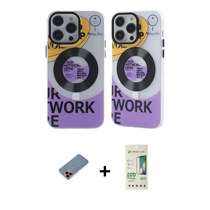 MARSİLYAN™- iPhone 12 Pro Max Kılıf Nova Doku Koleksiyonu - Siyah 20D Premium Cam Ekran Koruyucu + Metal Kamera Lens Koruma Cam - KI