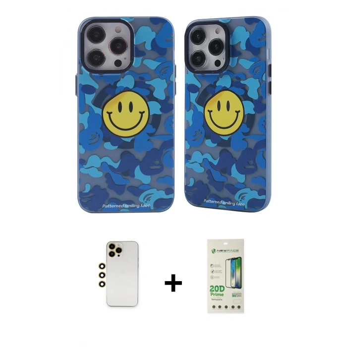 MARSİLYAN™- iPhone 12 Pro Max Kılıf Nova Doku Koleksiyonu - Siyah 20D Premium Cam Ekran Koruyucu + Shine Kamera Lens - GD