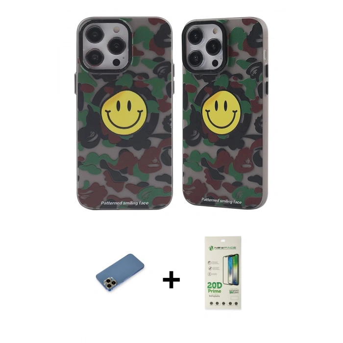 MARSİLYAN™- iPhone 12 Pro Max Kılıf Nova Doku Koleksiyonu - Siyah 20D Premium Cam Ekran Koruyucu + Shine Kamera Lens Koruma Cam - GD