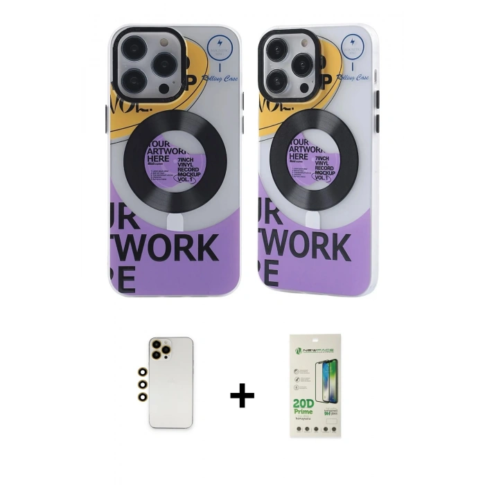 MARSİLYAN™- iPhone 12 Pro Max Kılıf Nova Doku Koleksiyonu - Siyah 20D Premium Cam Ekran Koruyucu + Shine Kamera Lens - GD