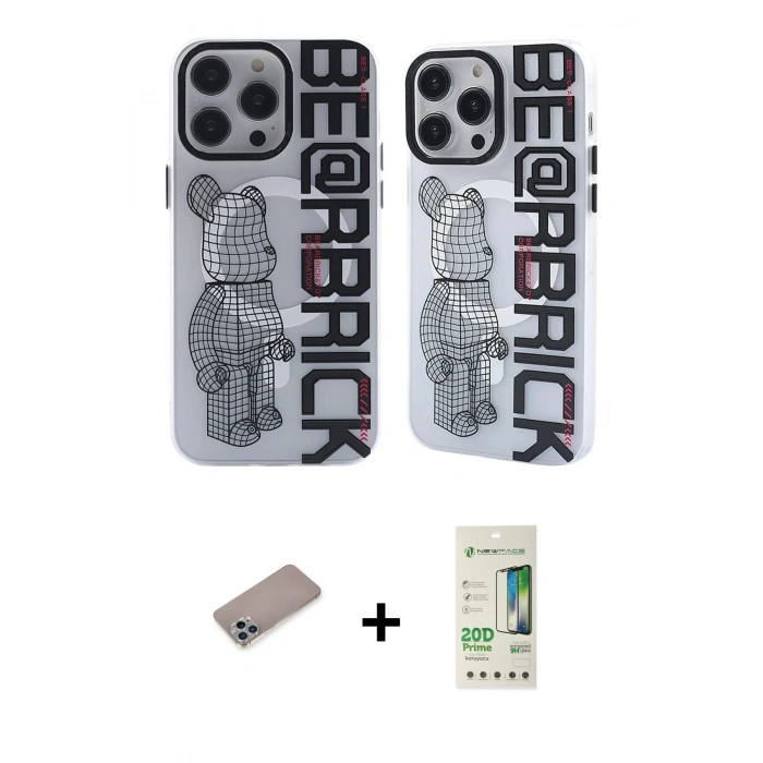 MARSİLYAN™- iPhone 12 Pro Max Kılıf Nova Doku Koleksiyonu - Siyah 20D Premium Cam Ekran Koruyucu + Shine Kamera Lens Koruma Cam - SABE