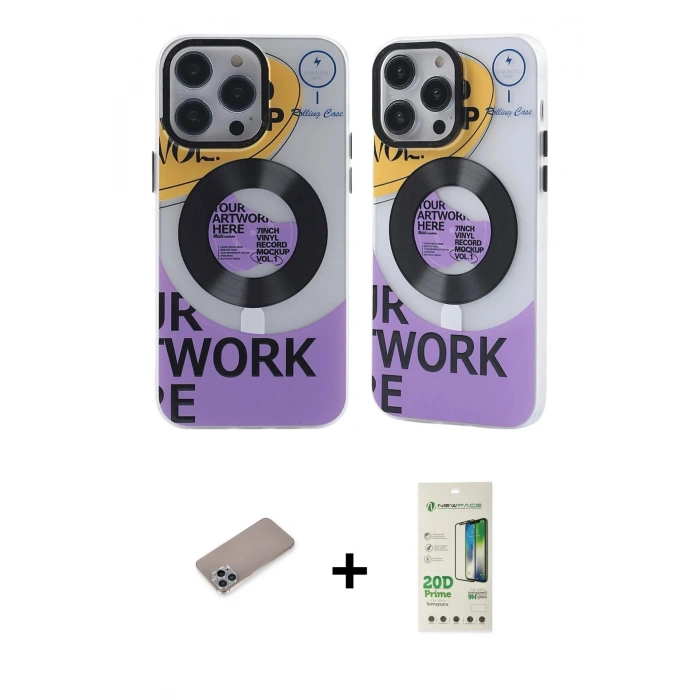 MARSİLYAN™- iPhone 12 Pro Max Kılıf Nova Doku Koleksiyonu - Siyah 20D Premium Cam Ekran Koruyucu + Shine Kamera Lens Koruma Cam - SABE